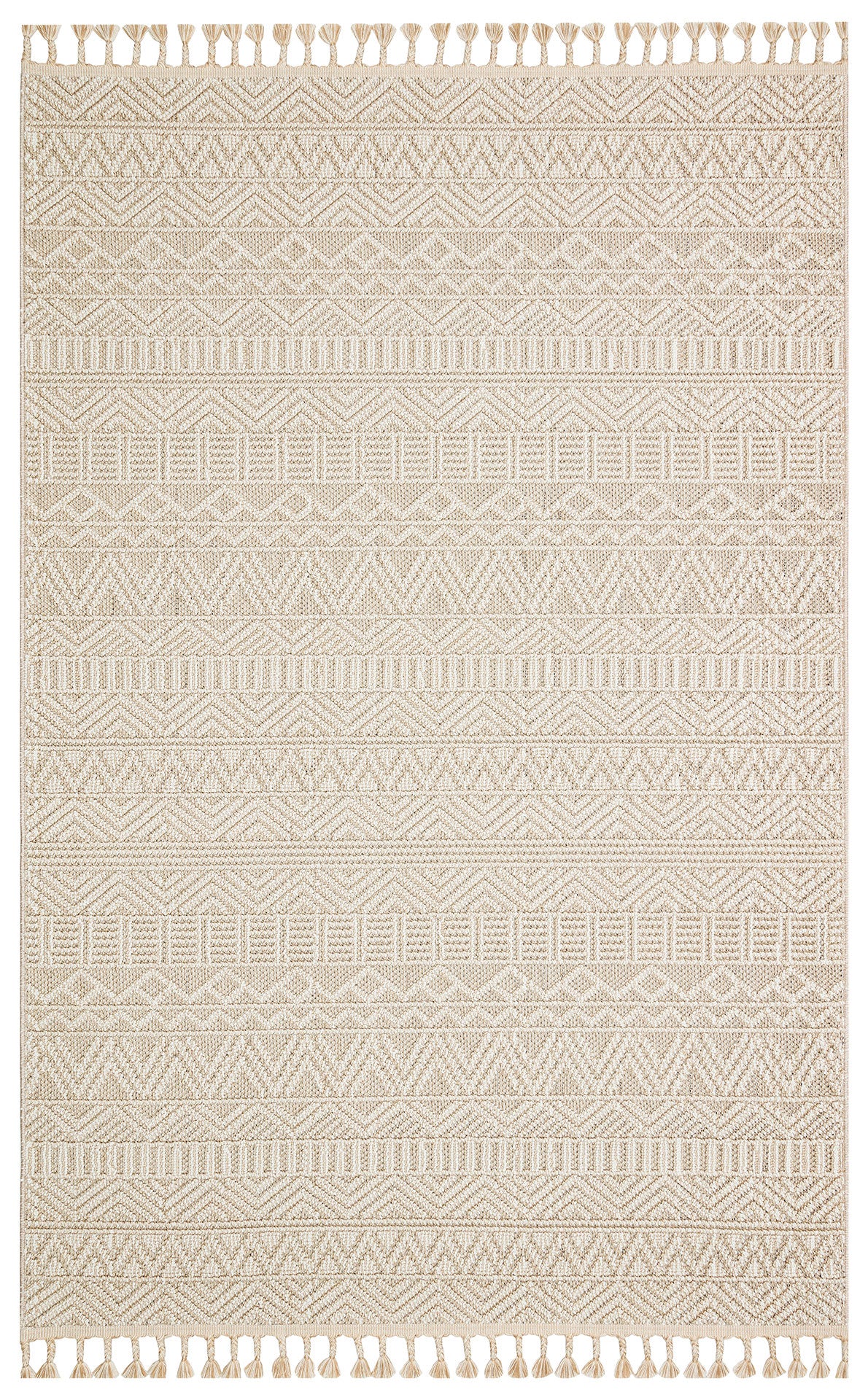Flam FLM14 Beige Örgü Dokuma Salon Koridor Mutfak Halısı Bukle