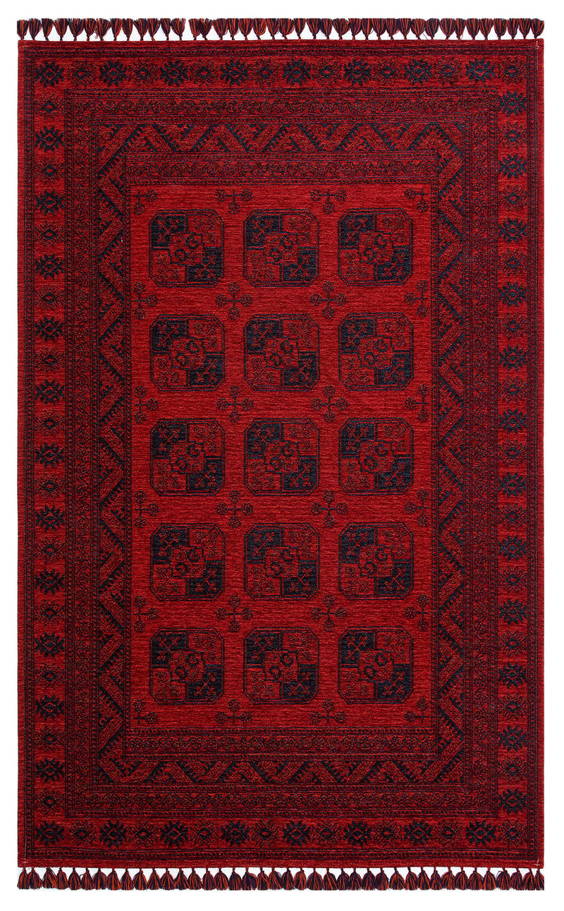 Tahran THN01 Red Dokuma Yıkanabilir Salon Mutfak Koridor Halısı