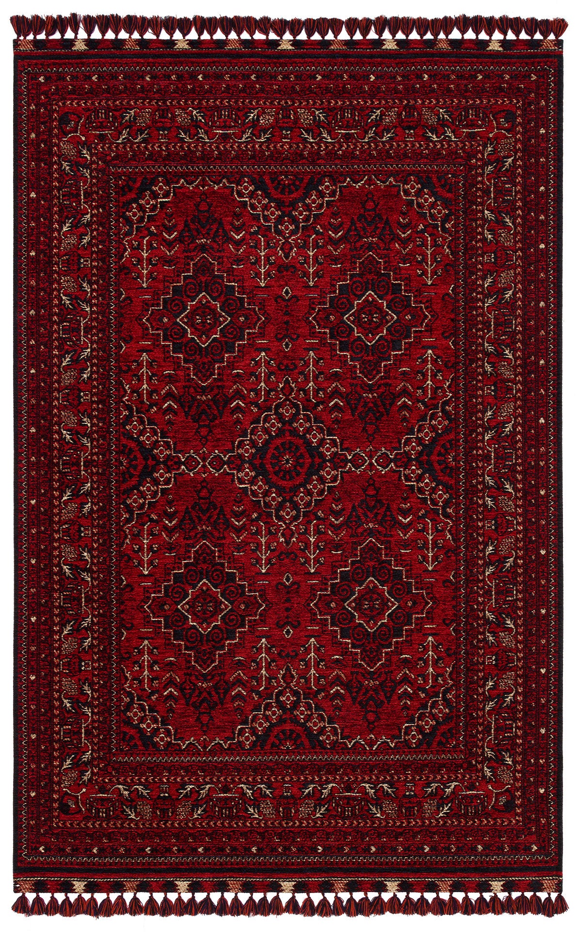 Tahran THN05 Red Dokuma Yıkanabilir Salon Mutfak Koridor Halısı