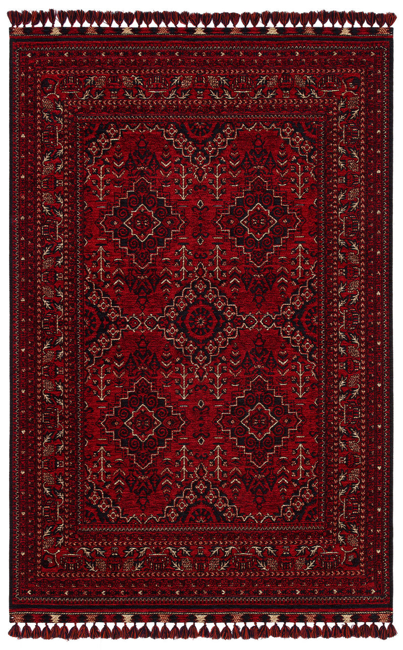 Tahran THN05 Red Dokuma Yıkanabilir Salon Mutfak Koridor Halısı