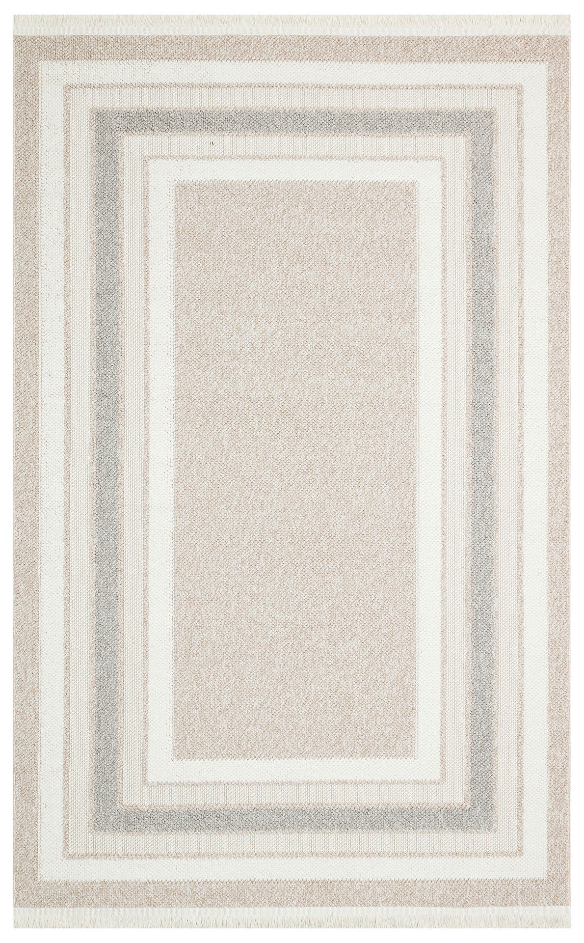 Gala 04 Beige Grey Örgü Dokuma Salon Koridor Mutfak Halısı Bukle