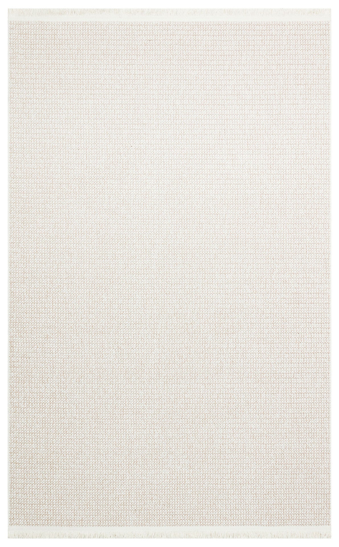 Gala Plain Beige White Örgü Dokuma Salon Koridor Mutfak Halısı Bukle