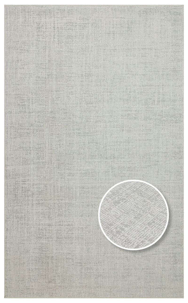 Hitit Plain Silver Örgü Dokuma Salon Koridor Mutfak Halısı Bukle