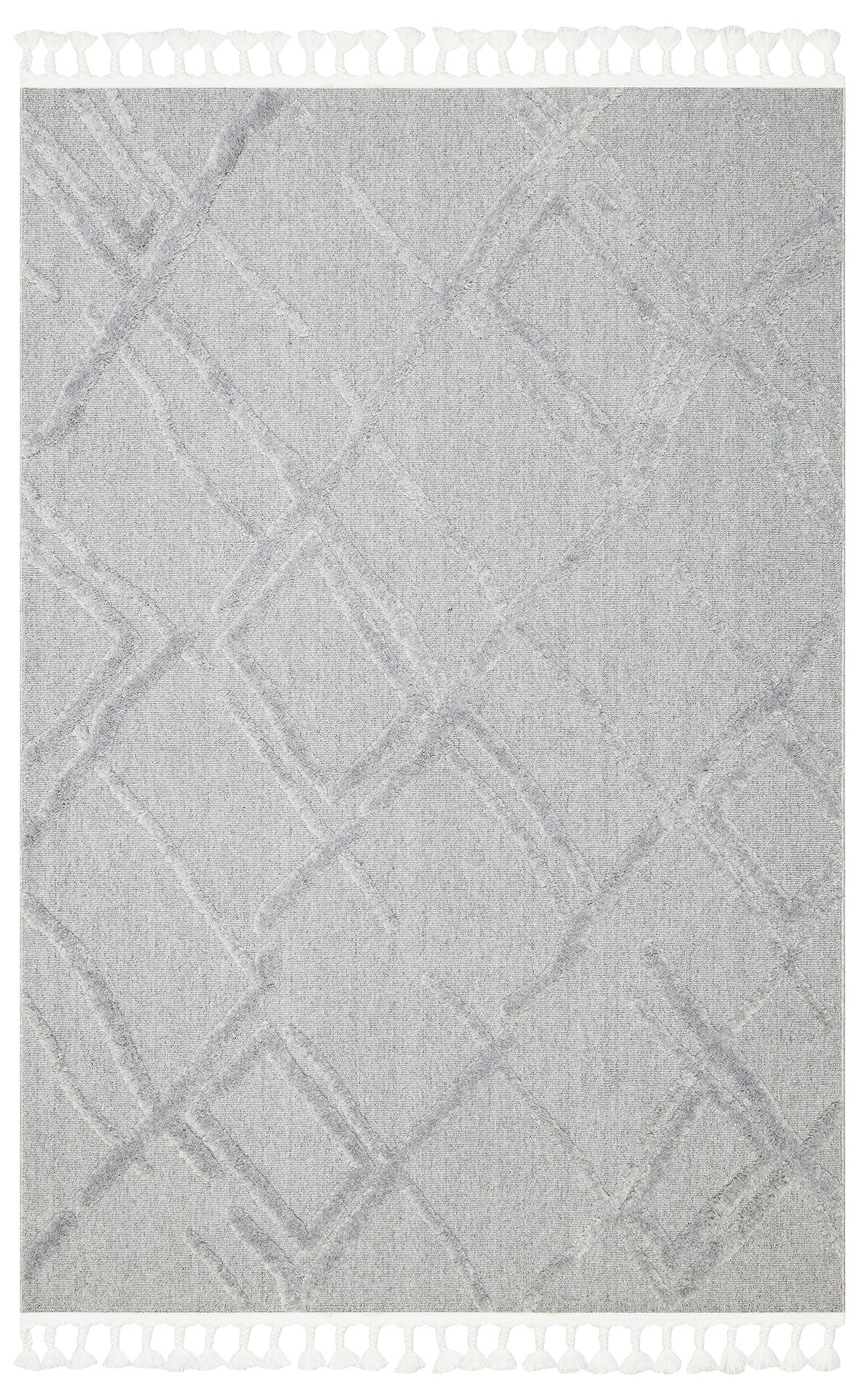 Malibu MLB03 Grey Örgü Dokuma Salon Koridor Mutfak Halısı Bukle