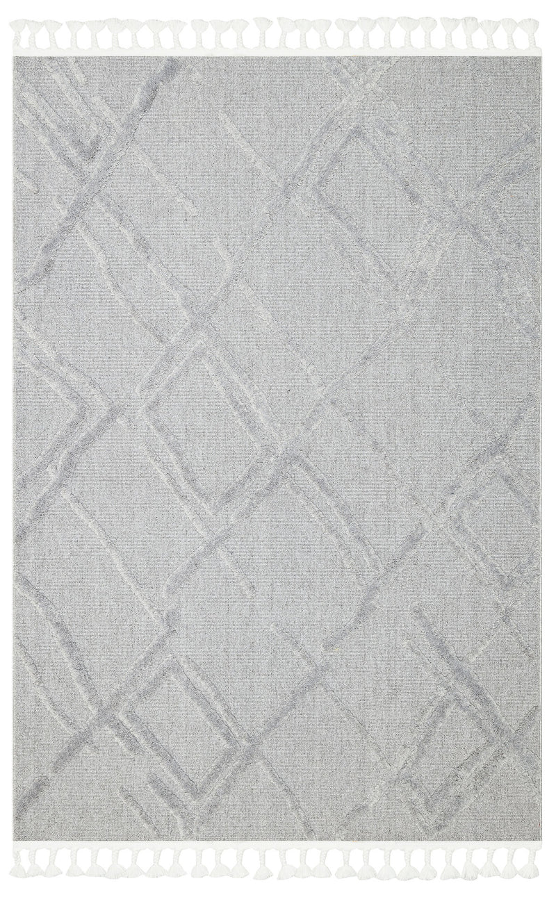 Malibu MLB03 Grey Örgü Dokuma Salon Koridor Mutfak Halısı Bukle