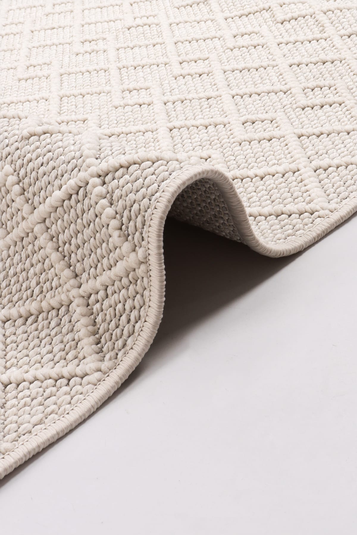 Skyet SKT0107 Krem Bukle Dokuma Minimalist İskandinav Halı