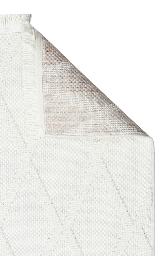 Loft LFT04 Cream Örgü Dokuma Salon Koridor Mutfak Halısı Bukle