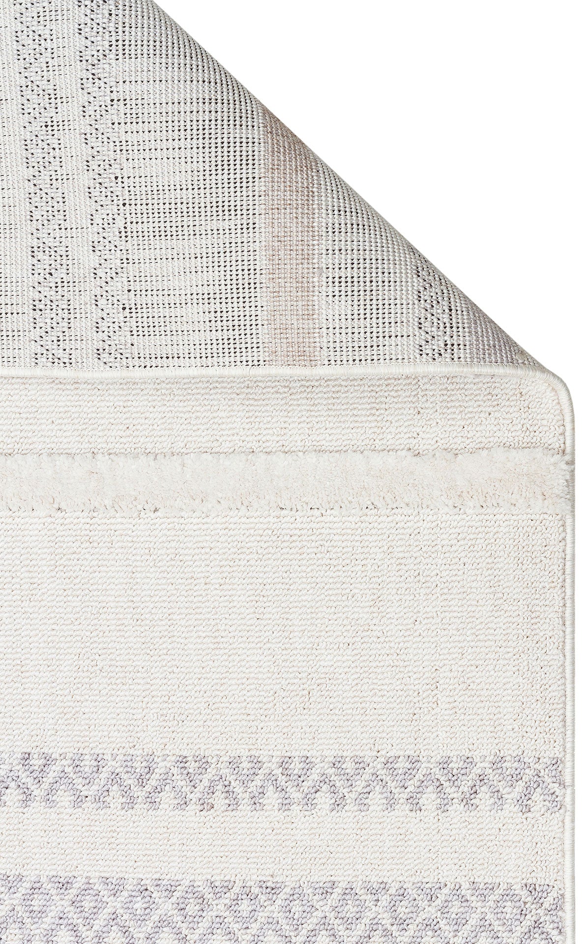 Malibu MLB01 White Grey Örgü Dokuma Salon Koridor Mutfak Halısı Bukle