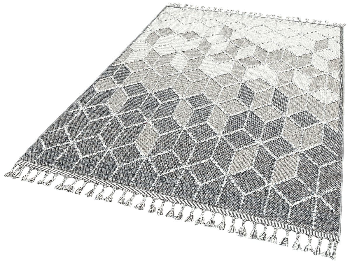 Flam FLM03 Grey Örgü Dokuma Salon Koridor Mutfak Halısı Bukle
