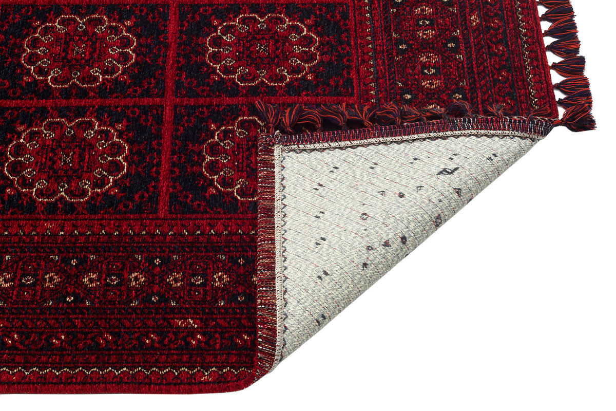 Tahran THN03 Red Dokuma Yıkanabilir Salon Mutfak Koridor Halısı
