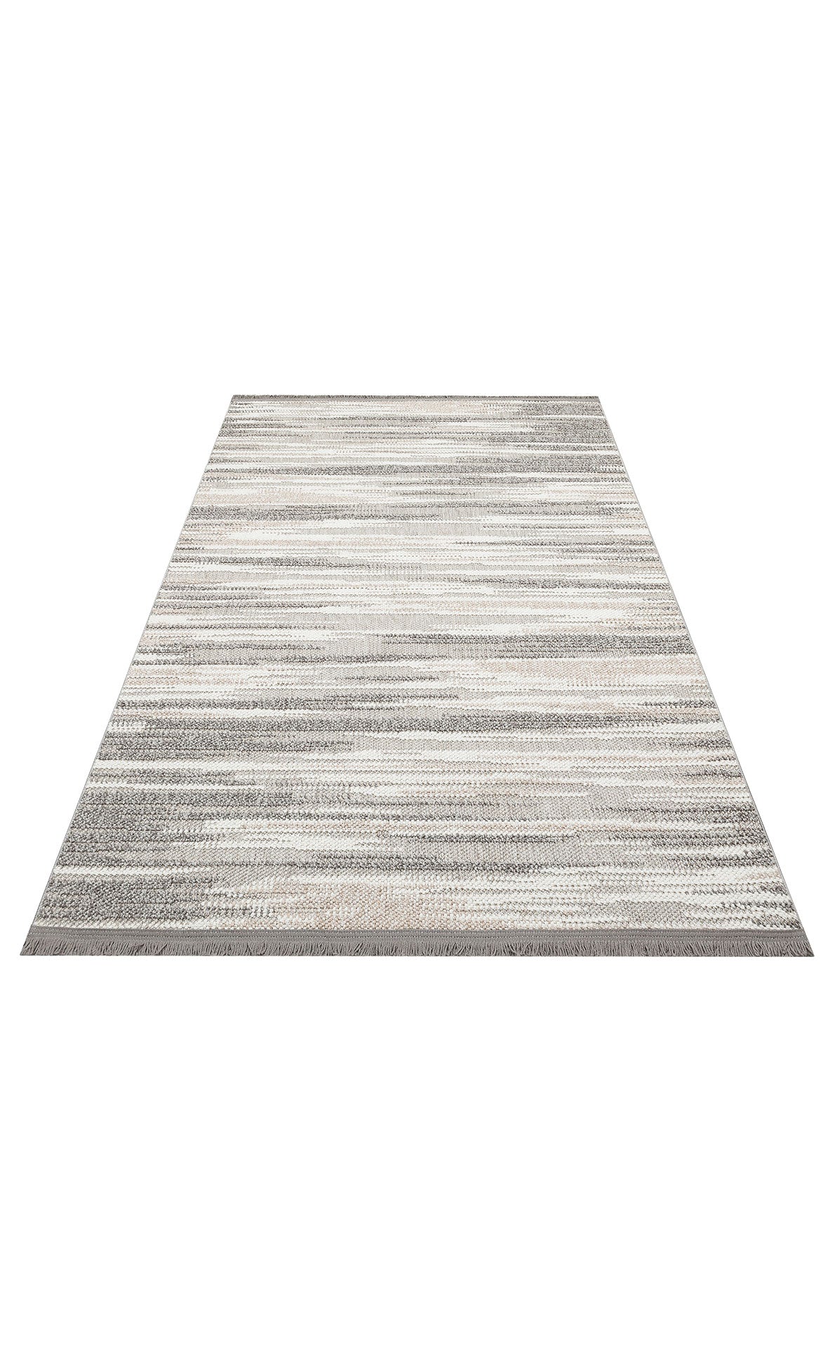 Gala 01 Grey White Örgü Dokuma Salon Koridor Mutfak Halısı Bukle