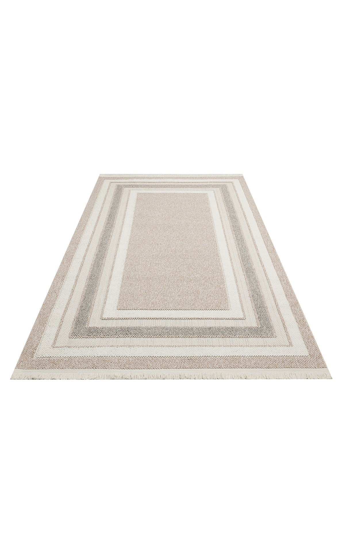 Gala 04 Beige Grey Örgü Dokuma Salon Koridor Mutfak Halısı Bukle