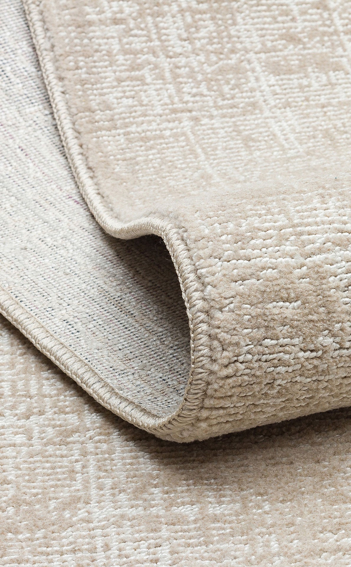 Hitit Plain Beige Örgü Dokuma Salon Koridor Mutfak Halısı Bukle