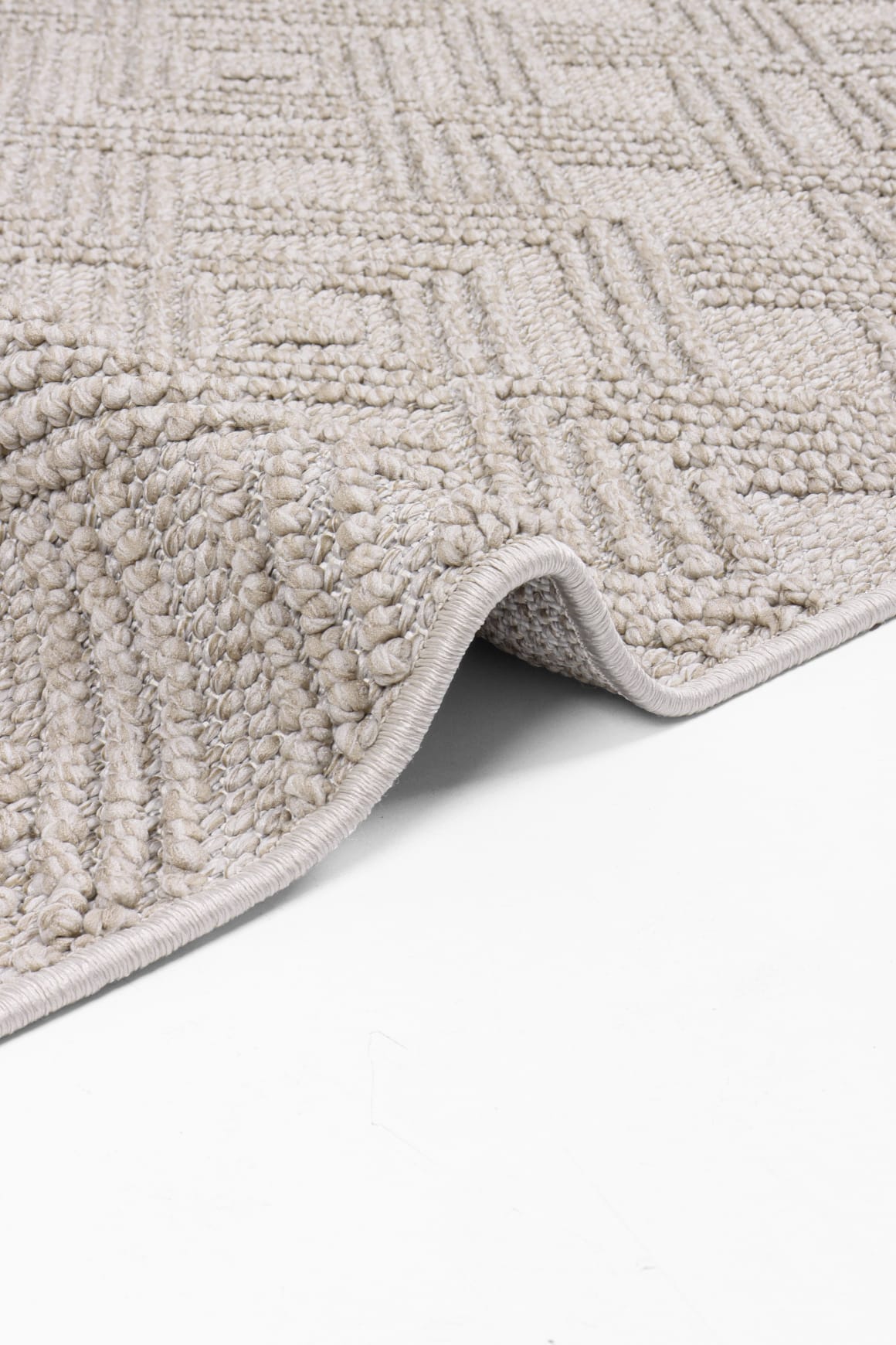 Skyet SKT0206 Beige Bukle Dokuma Minimalist İskandinav Halı