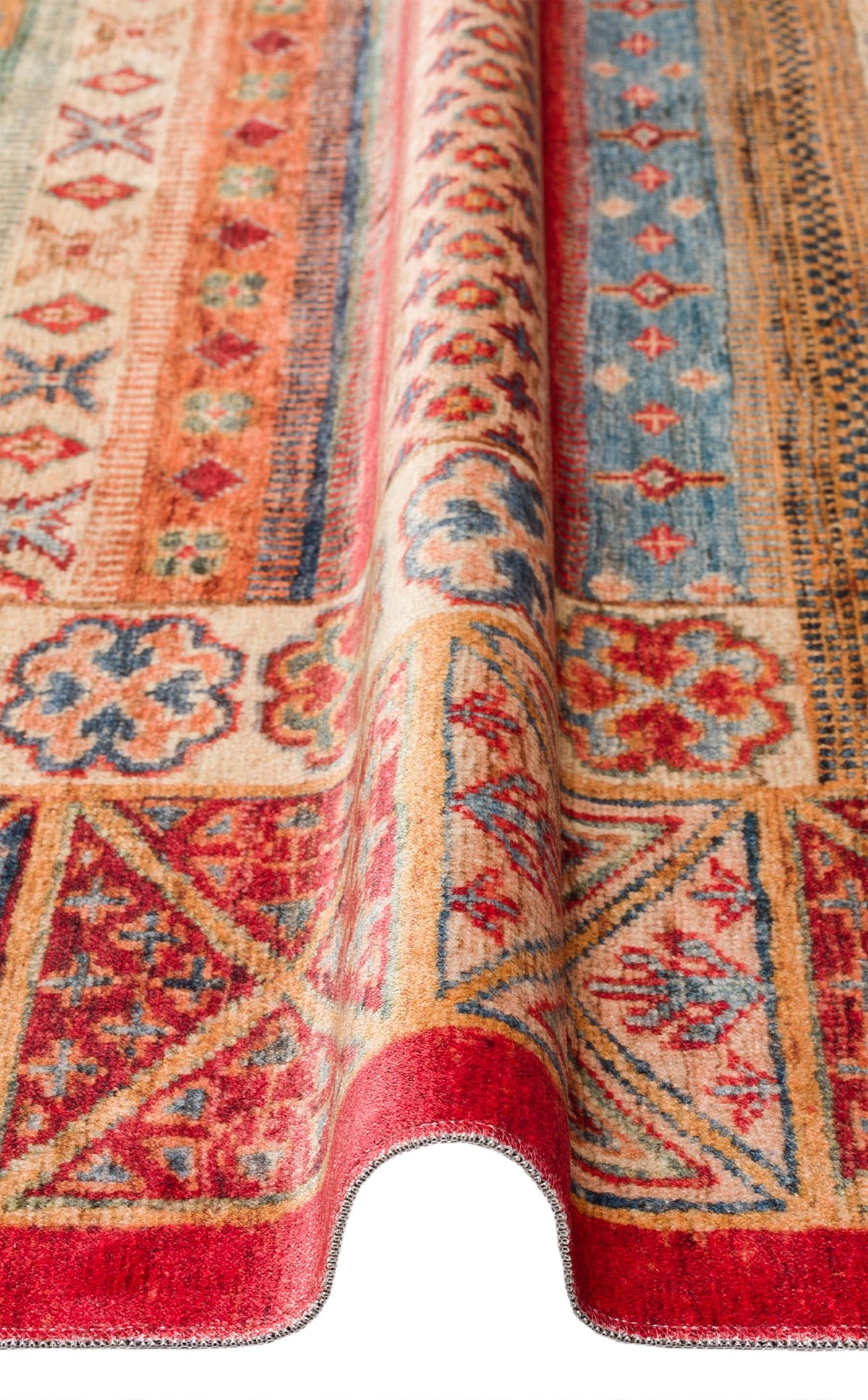 Kadim Multy KDM04 Antik Desenlere Sahip Makinede Yıkanabilir Vintage Salon Oturma odası Koridor Mutfak Halısı