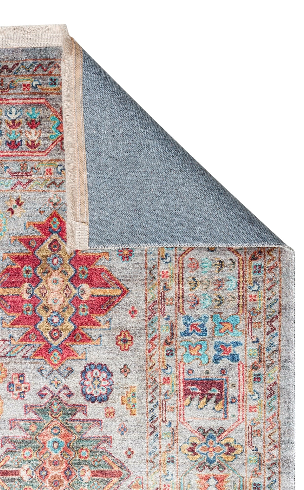 Kadim Aqua KDM06 Antik Desenlere Sahip Makinede Yıkanabilir Vintage Salon Oturma odası Koridor Mutfak Halısı