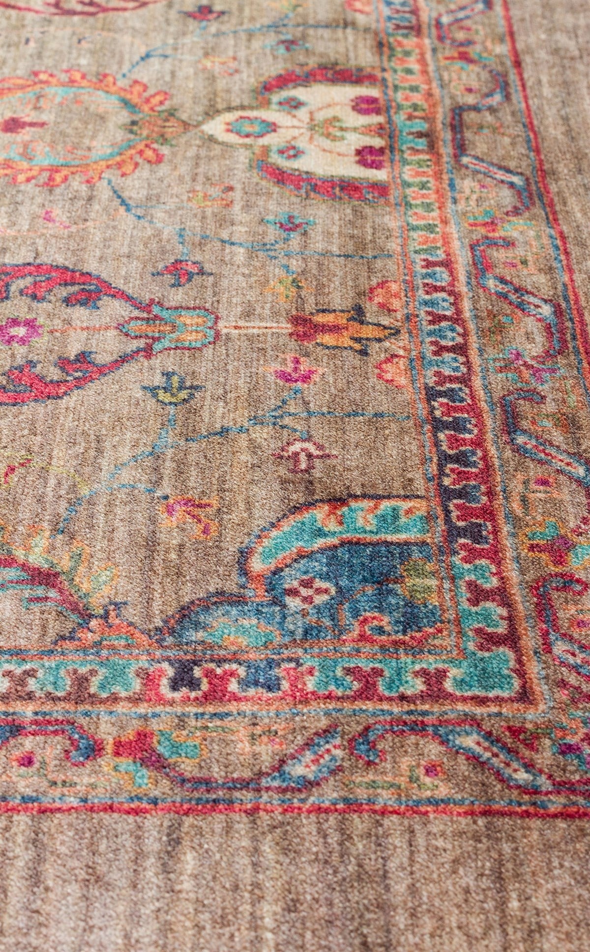 Kadim Olive KDM07 Antik Desenlere Sahip Makinede Yıkanabilir Vintage Salon Oturma odası Koridor Mutfak Halısı