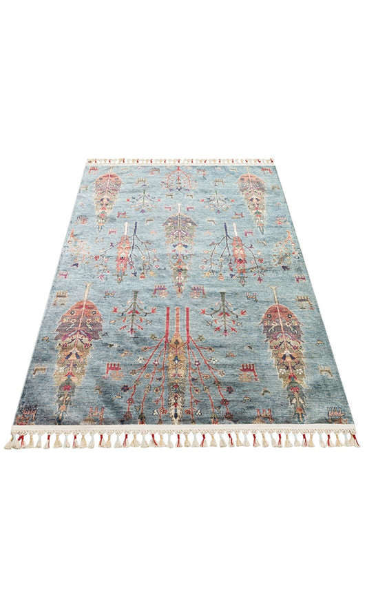 Kadim Aqua KDM09 Antik Desenlere Sahip Makinede Yıkanabilir Vintage Salon Oturma odası Koridor Mutfak Halısı