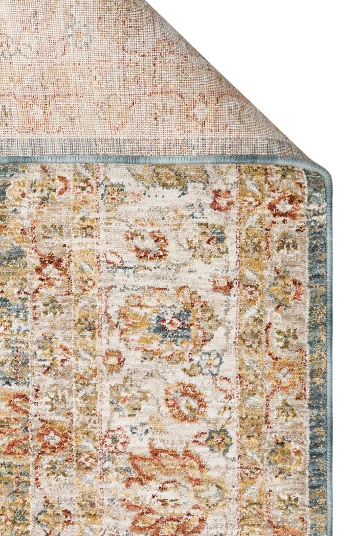 Varak Blue VRK01 Desenlere Sahip Makinede Yıkanabilir Vintage Salon Oturma odası Koridor Mutfak Halısı