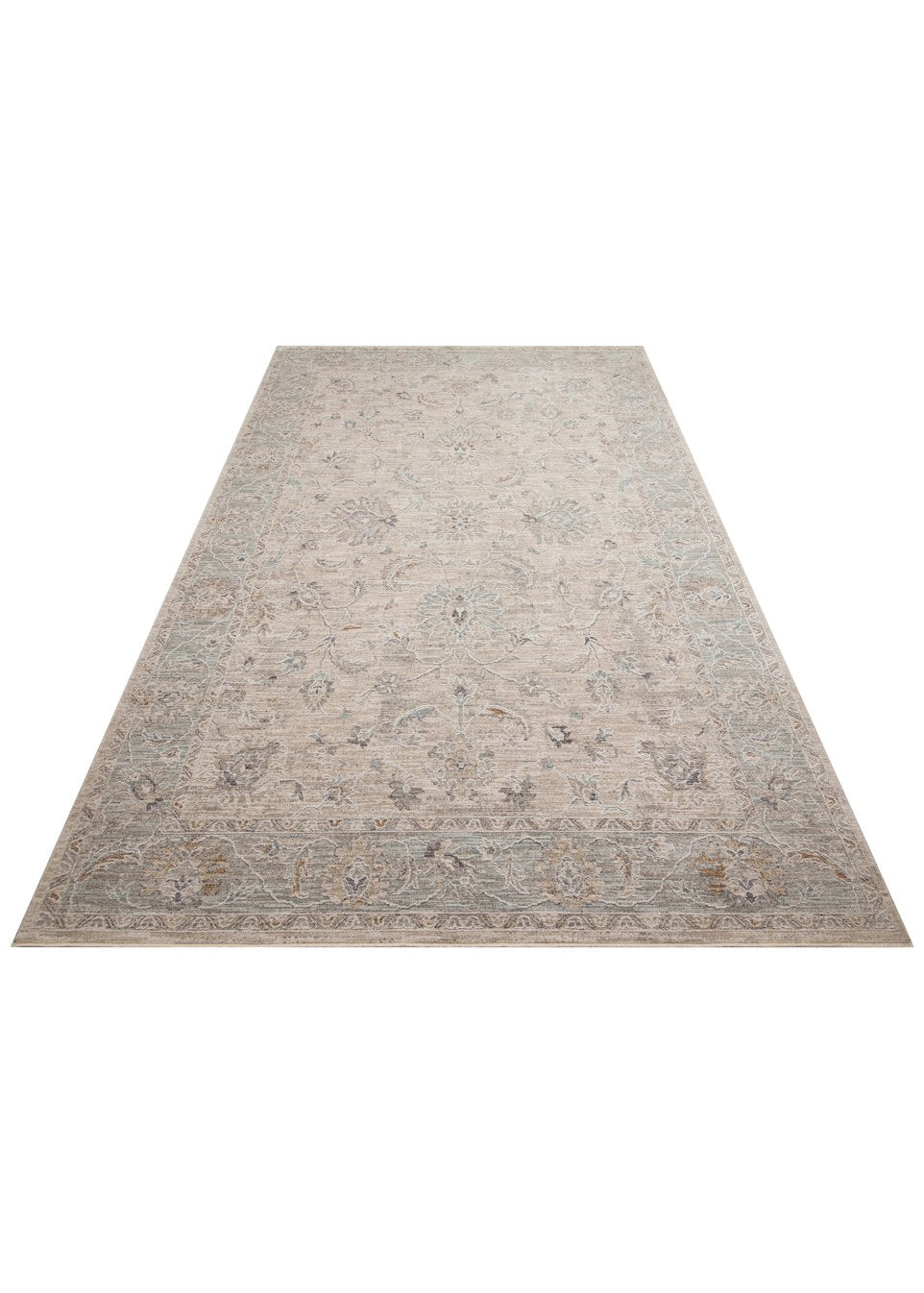 Varak L.Grey XW VRK06 Desenlere Sahip Makinede Yıkanabilir Vintage Salon Oturma odası Koridor Mutfak Halısı