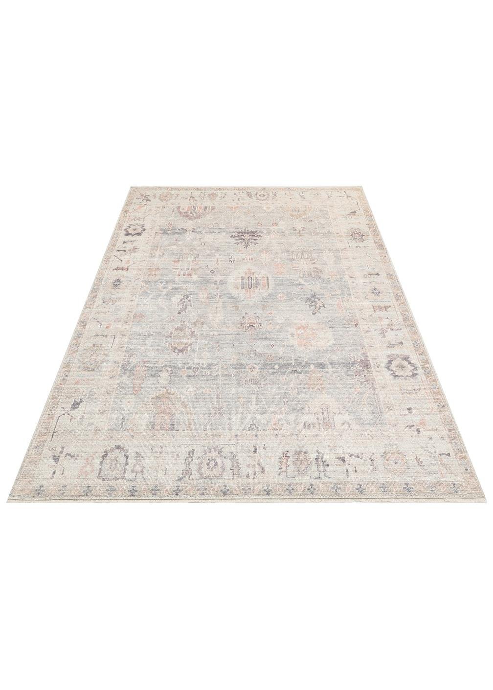 Retro RTR02 Pastel Gök Mavisi Vintage Etnik Desen Salon Mutfak Oturma odası Halısı