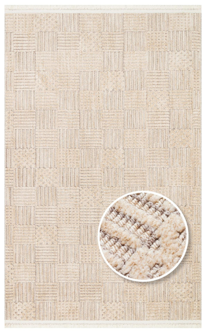 Liva LV05 Beige Örgü Dokuma Salon Koridor Yatak odası Halısı