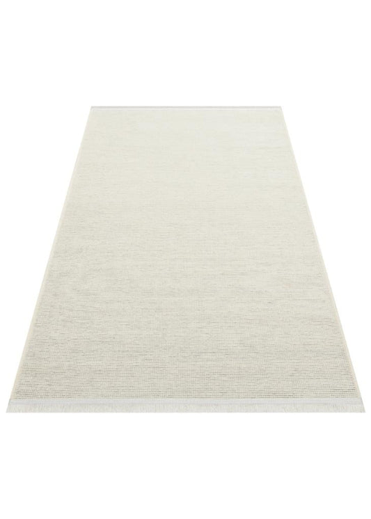 Yuna Kilim YUN01 White Makinede Yıkanabilir Salon Oturma odası Koridor Mutfak Halısı