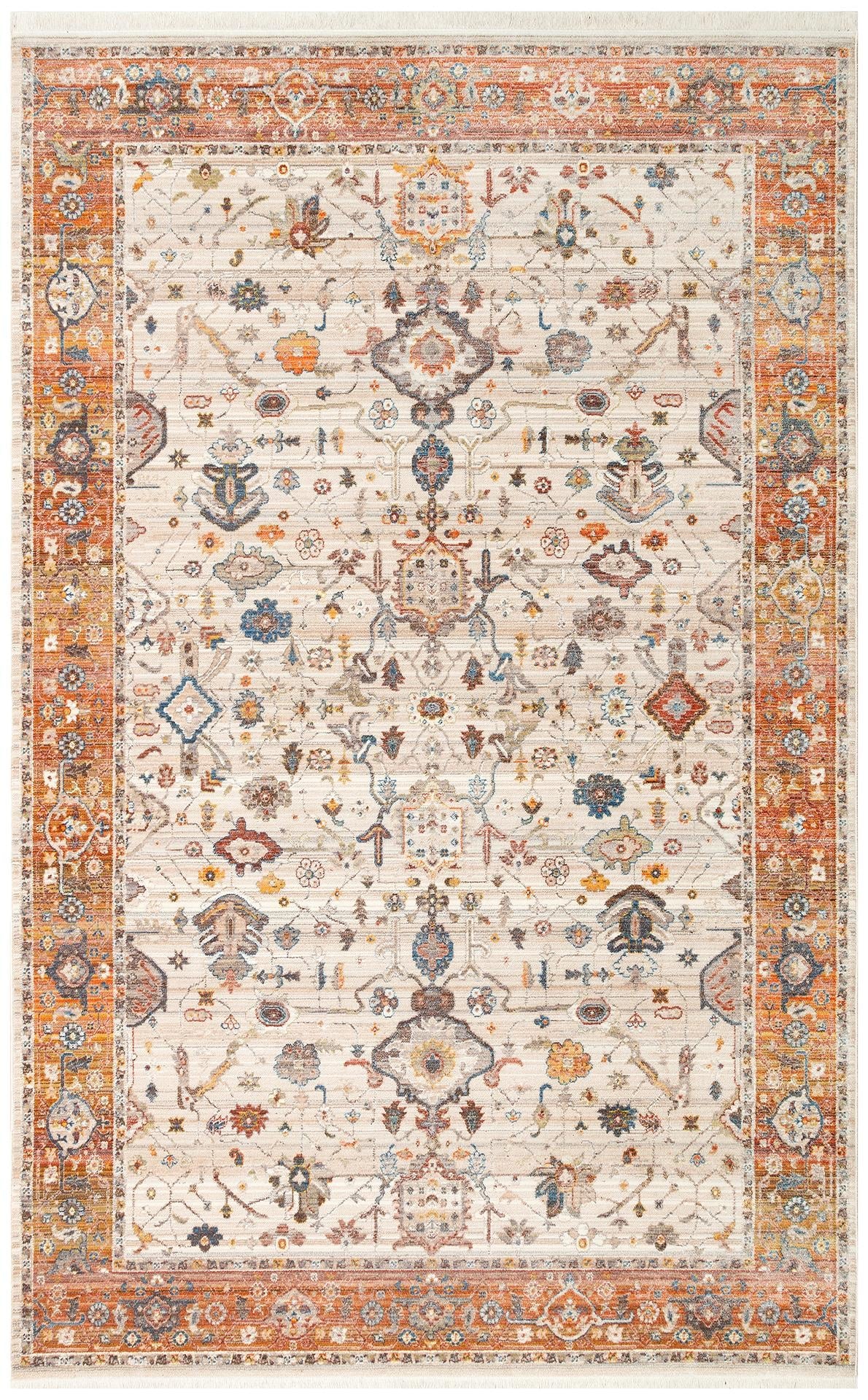 Pietra Cream Terra PTA01 Desenlere Sahip Vintage Salon Oturma odası Koridor Mutfak Halısı