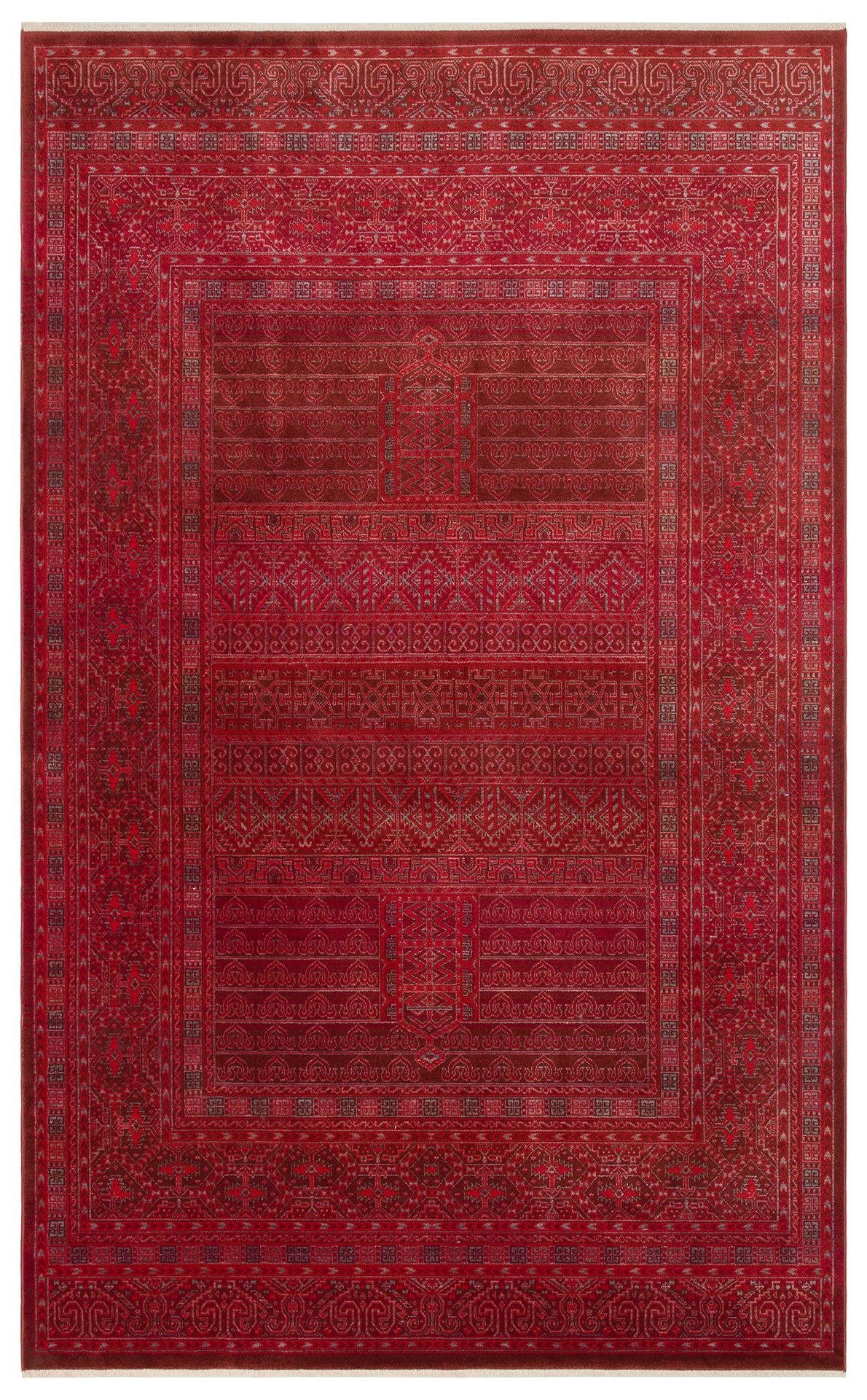 Pietra Red PTA16 Desenlere Sahip Vintage Salon Oturma odası Koridor Mutfak Halısı
