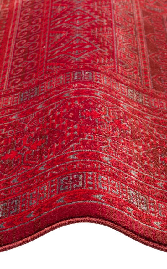 Pietra Red PTA16 Desenlere Sahip Vintage Salon Oturma odası Koridor Mutfak Halısı
