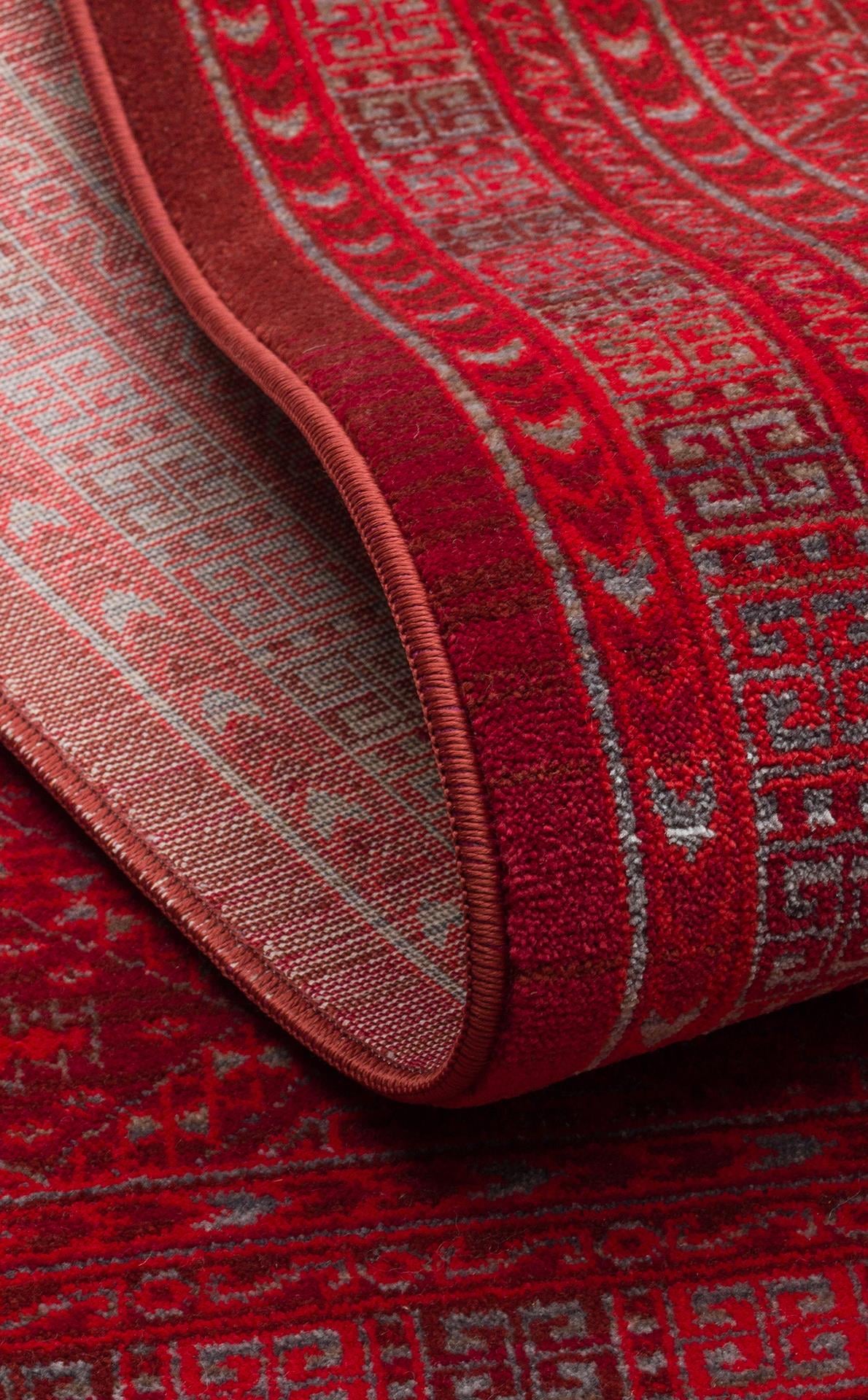 Pietra Red PTA16 Desenlere Sahip Vintage Salon Oturma odası Koridor Mutfak Halısı