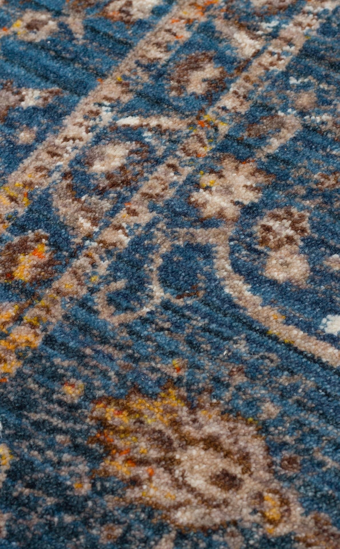 Pietra Navy PTA18 Desenlere Sahip Vintage Salon Oturma odası Koridor Mutfak Halısı