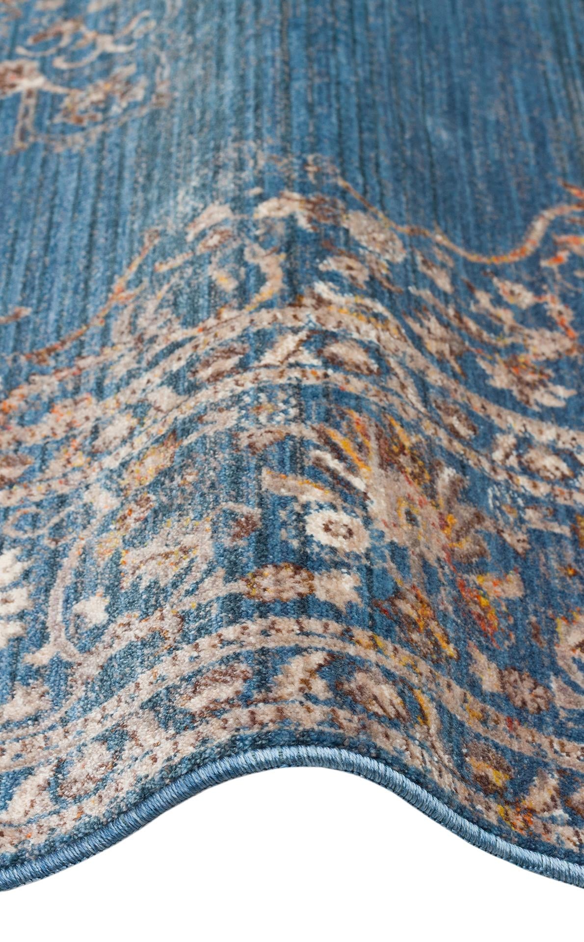 Pietra Navy PTA18 Desenlere Sahip Vintage Salon Oturma odası Koridor Mutfak Halısı