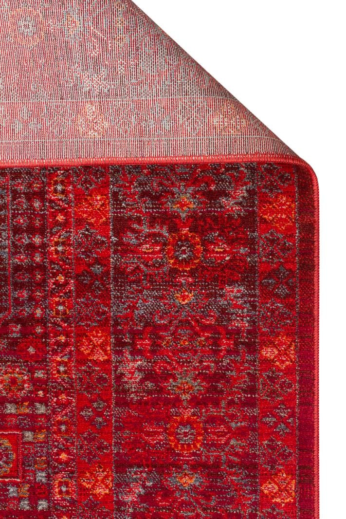 Pietra Red PTA20 Desenlere Sahip Vintage Salon Oturma odası Koridor Mutfak Halısı
