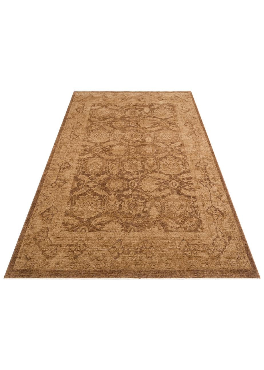 Shiraz Beige SHR01 Desenlere Sahip Vintage Salon Oturma odası Koridor Mutfak Halısı