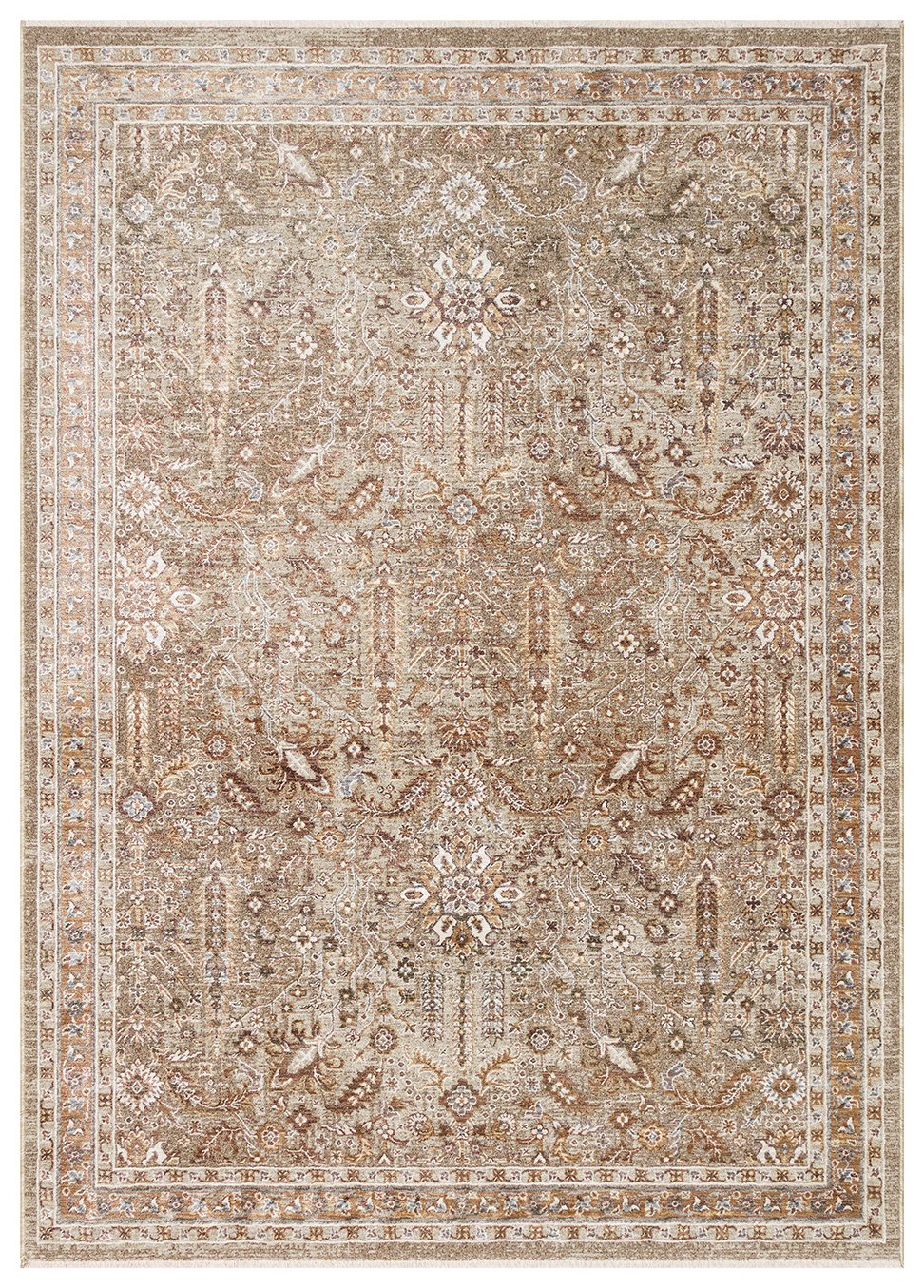 Madrid MAD01 Cream Gold Desenlere Sahip Vintage Salon Oturma odası Koridor Mutfak Halısı