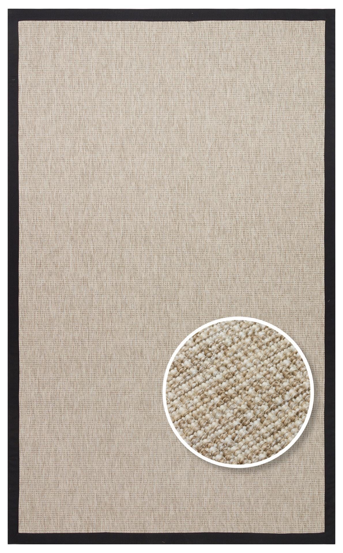 Ventura L.Beige - Black VNT2703 Border Desenlere Sahip Salon Oturma odası Koridor Mutfak Halısı