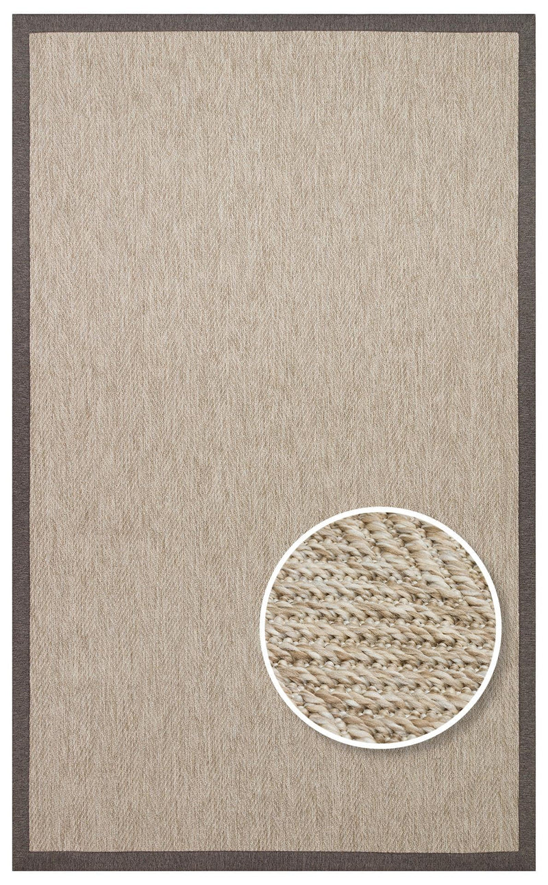 Ventura L.Beige - Dark Mix VNT2704 Border Desenlere Sahip Salon Oturma odası Koridor Mutfak Halısı
