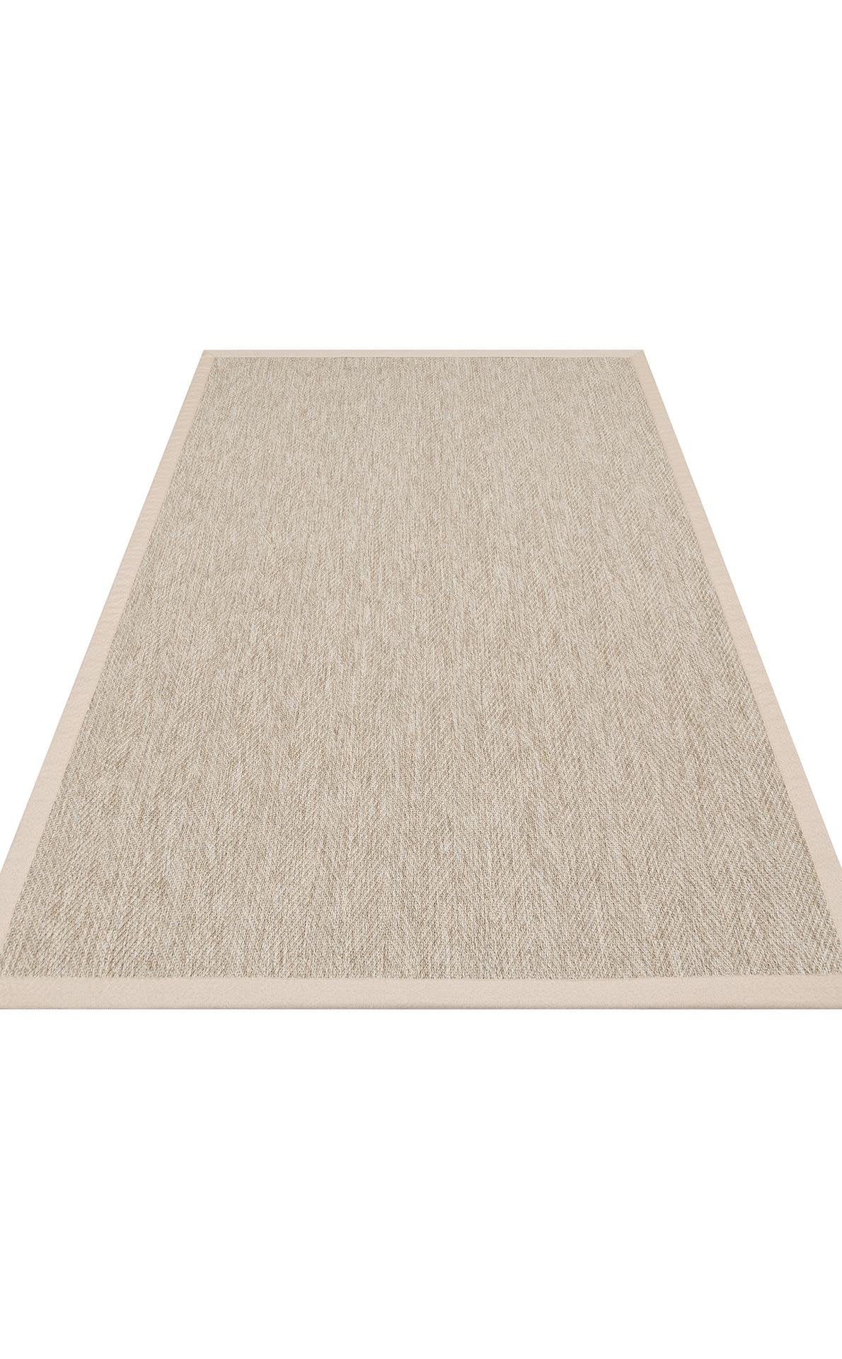 Ventura L.Beige VNT2704 Border Desenlere Sahip Salon Oturma odası Koridor Mutfak Halısı