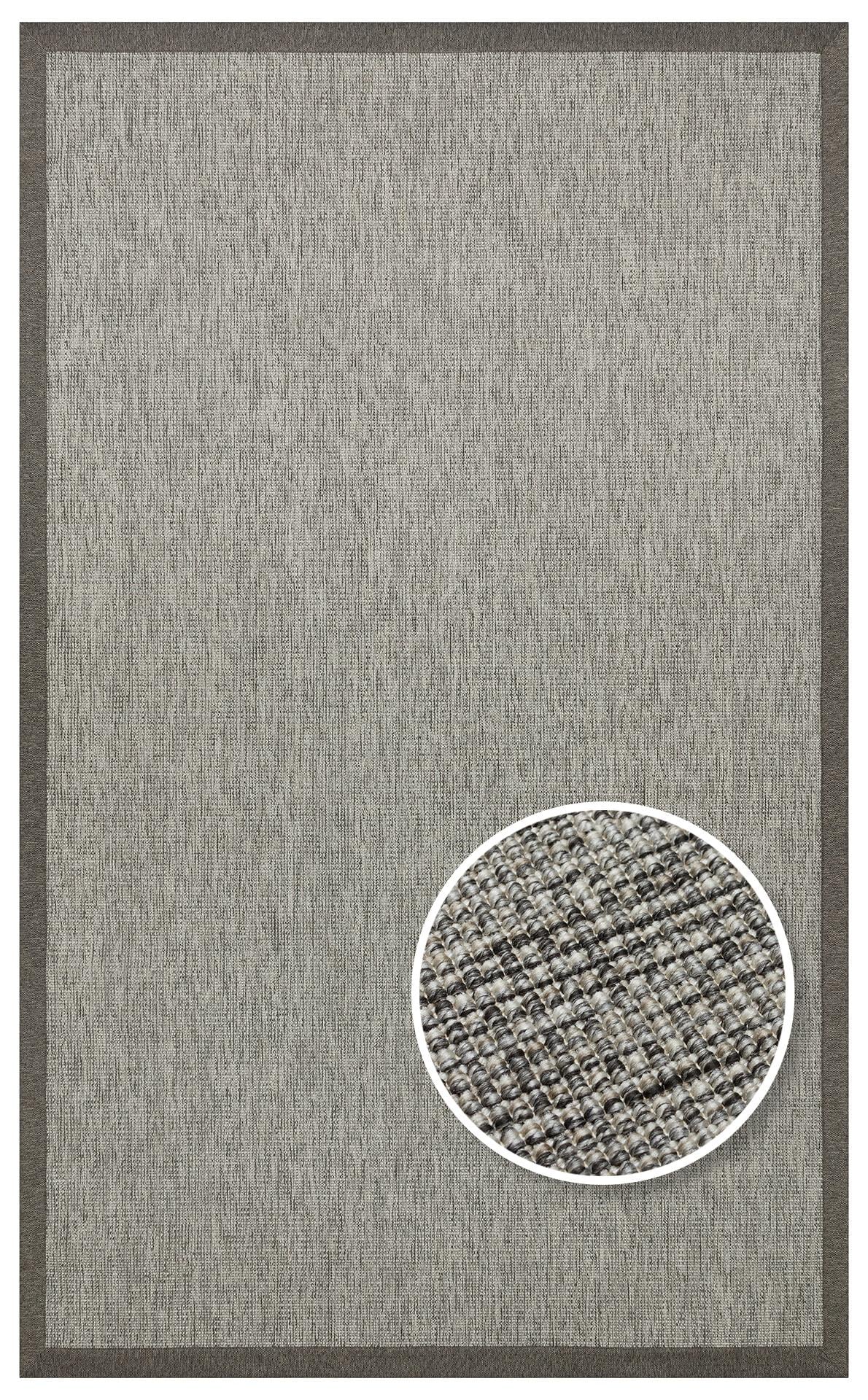 Ventura Grey - Dark Mix VNT2705 Border Desenlere Sahip Salon Oturma odası Koridor Mutfak Halısı