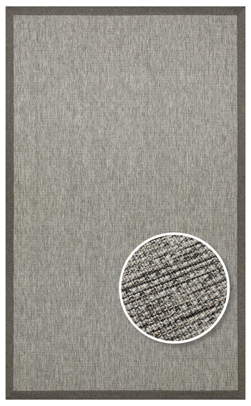 Ventura Grey - Dark Mix VNT2705 Border Desenlere Sahip Salon Oturma odası Koridor Mutfak Halısı