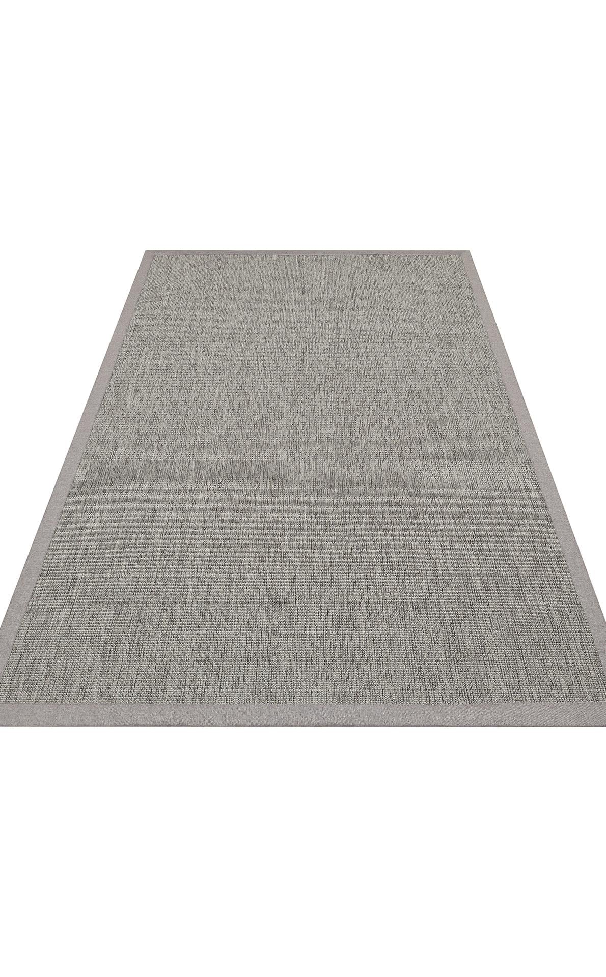 Ventura Grey - Grey VNT2705 Border Desenlere Sahip Salon Oturma odası Koridor Mutfak Halısı