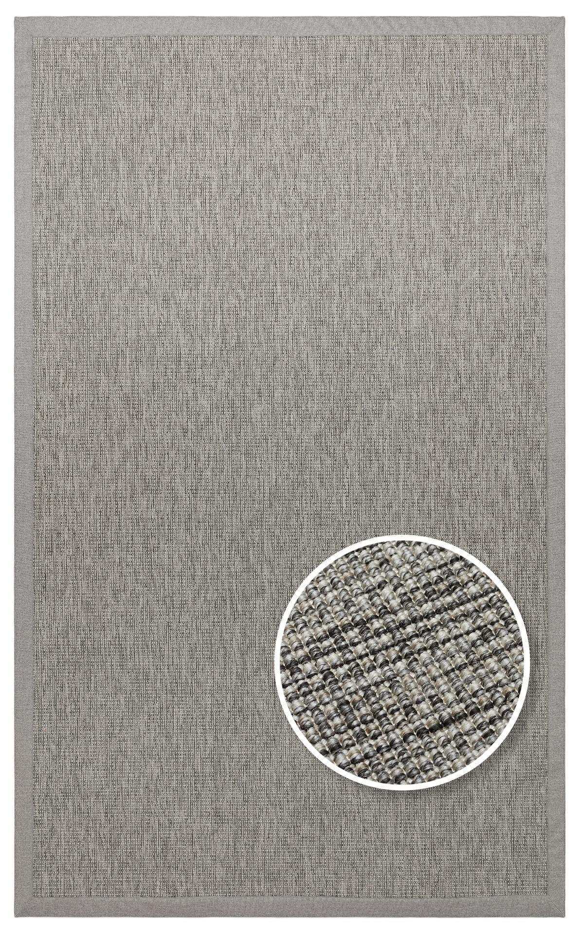 Ventura Grey - Grey VNT2705 Border Desenlere Sahip Salon Oturma odası Koridor Mutfak Halısı