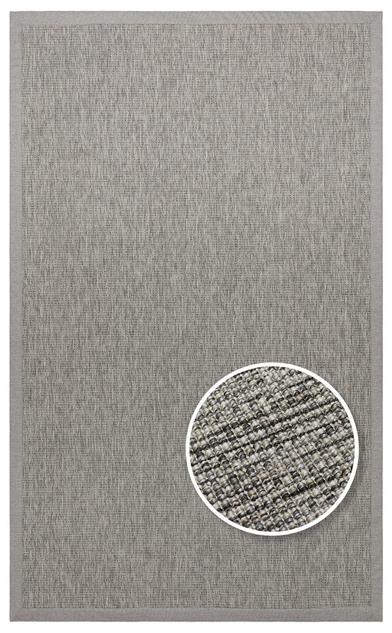 Ventura Grey - Grey VNT2705 Border Desenlere Sahip Salon Oturma odası Koridor Mutfak Halısı