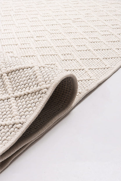 Skyet SKT0107 Krem Bukle Dokuma Minimalist İskandinav Halı