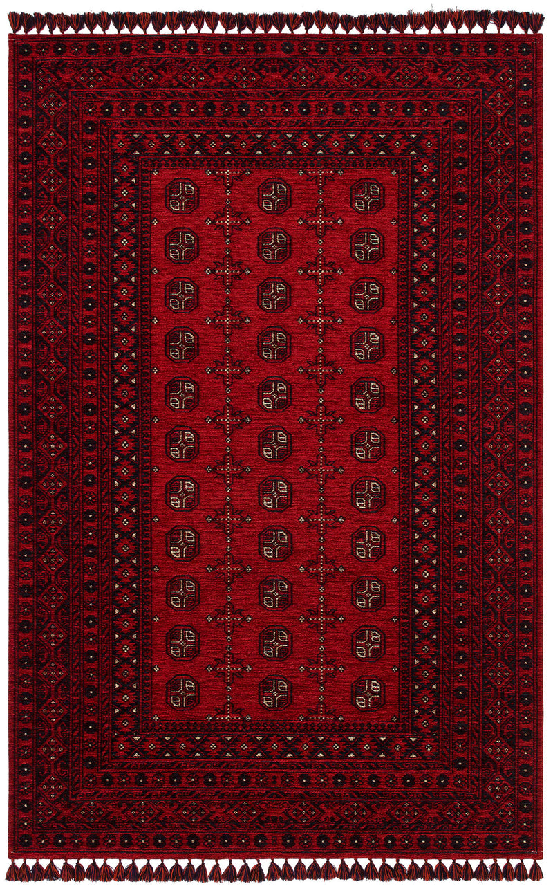 Tahran THN04 Red Dokuma Yıkanabilir Salon Mutfak Koridor Halısı