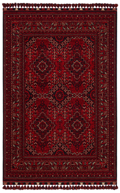 Tahran THN05 Red Dokuma Yıkanabilir Salon Mutfak Koridor Halısı