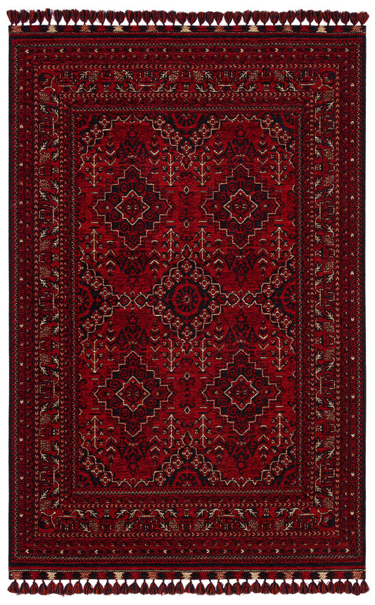 Tahran THN05 Red Dokuma Yıkanabilir Salon Mutfak Koridor Halısı