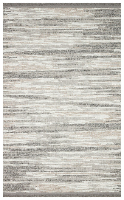Gala 01 Grey White Örgü Dokuma Salon Koridor Mutfak Halısı Bukle