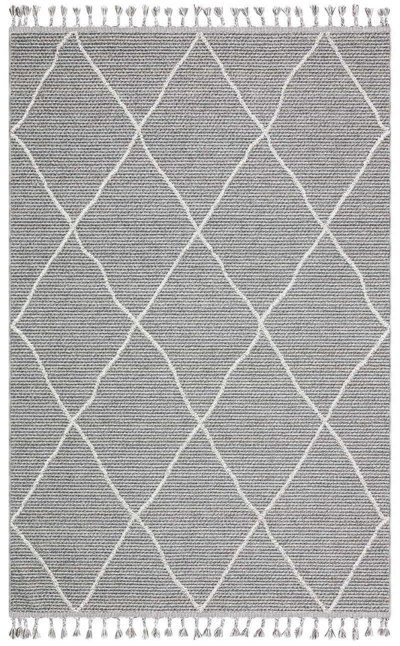 Flam FLM02 Grey Örgü Dokuma Salon Koridor Mutfak Halısı Bukle